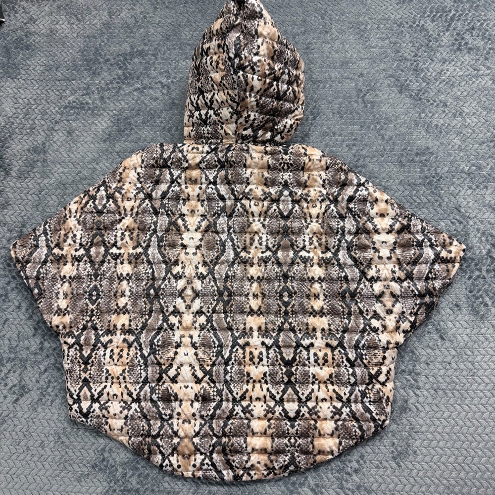 Think Royln Snakeskin Print Quilted Wingman Poncho size XS/S - Picture 2 of 14